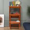 Portable Folding Step Stool Solid Pine Wood Lightweight Step Ladder for Home & Office